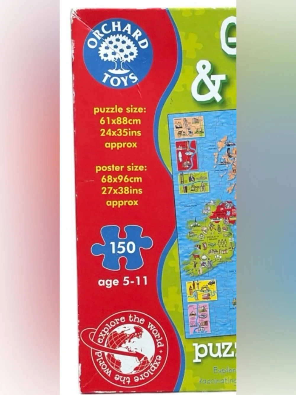 Orchard Toys Kids Great Britain & Ireland 150 Piece Floor Puzzle & Poster.